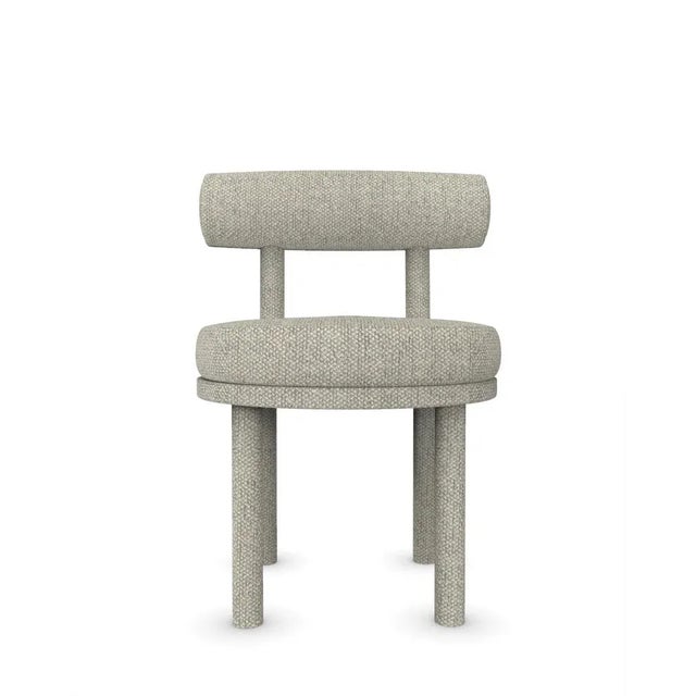Wood Moca Chair in Safire 08 Fabric by Studio Rig for Collector For Sale - Image 7 of 7
