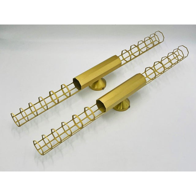 Brass Pair Baxter "Palomar" Brass Sconces by Pietro Russo, Italian Modern Lights For Sale - Image 8 of 18