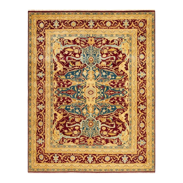 Vintage Moroccan Hand Knotted Wool Area Rug, Burgundy - 7'10" X 10'1" For Sale - Image 9 of 9