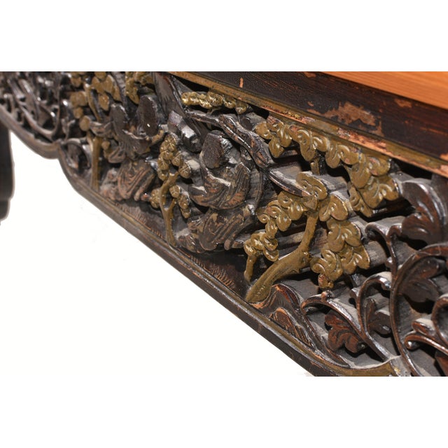 Mirror With Chinese Antique Screen Grapes Harmony For Sale - Image 11 of 12