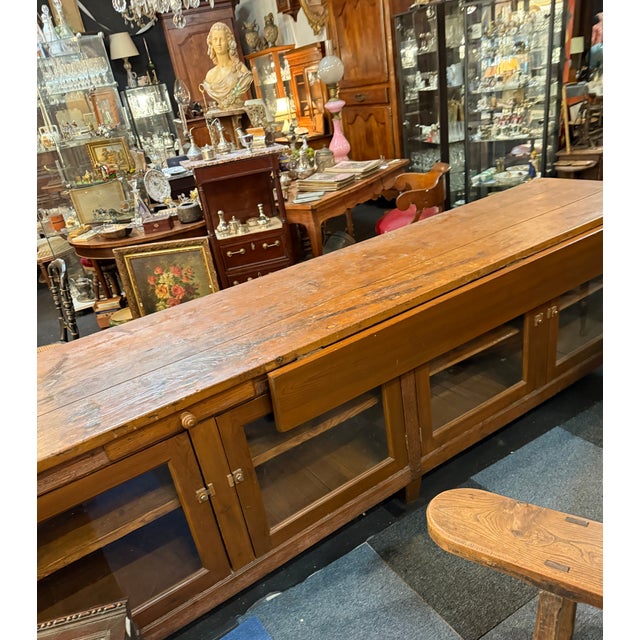 Brown Vintage Grocery Store Counter, 1950s For Sale - Image 8 of 10