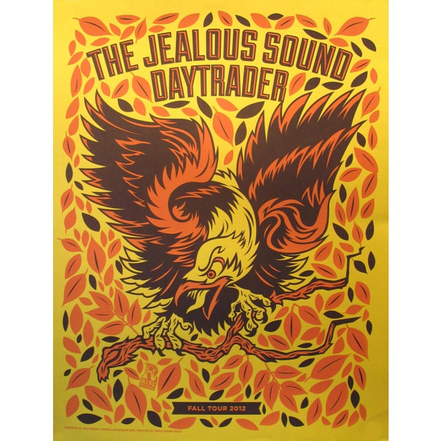 2012 American El Jefe Concert Poster, The Jealous Sound/Daytrader For Sale