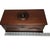 Antique Wood Box Dark Rustic Brown Diamond Design With Round Medallion For Sale - Image 13 of 18