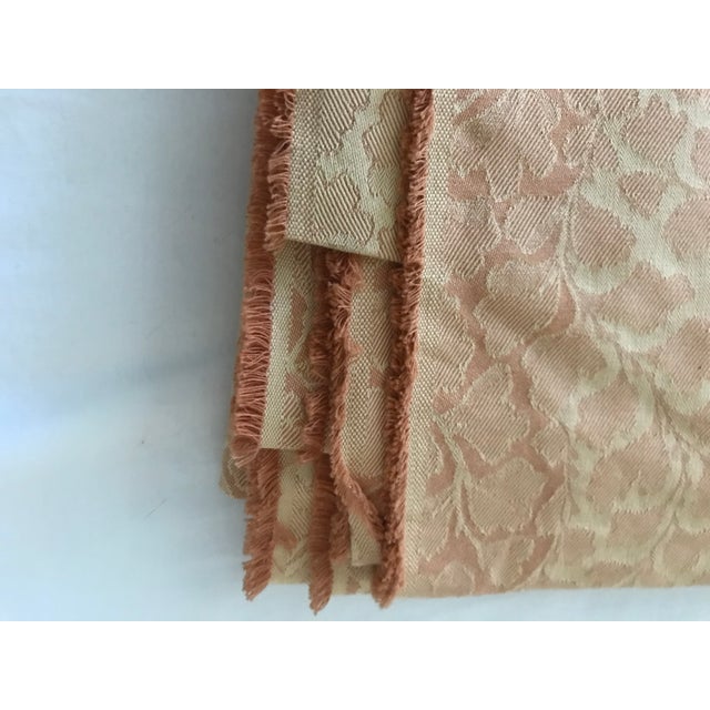 Textile 4 1/2 Yards of Cowtan and Tout Cotton in Ginkgo Leaf Pattern Cantaloupe Fabric For Sale - Image 7 of 10