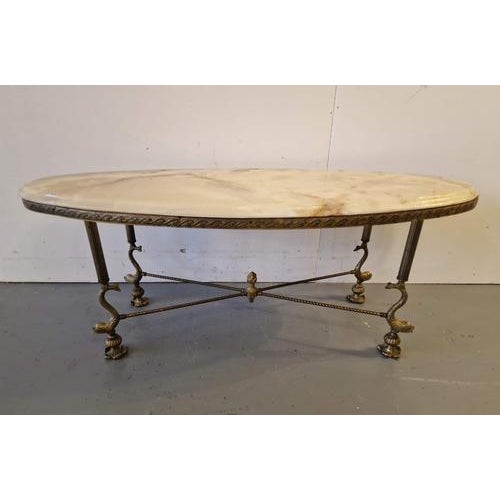 Coffee Table with Onyx For Sale - Image 4 of 7