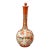 Antique Japanese Meiji Kutani Porcelain Covered Bottle Vase With Hand-Painted Birds & Flowers For Sale