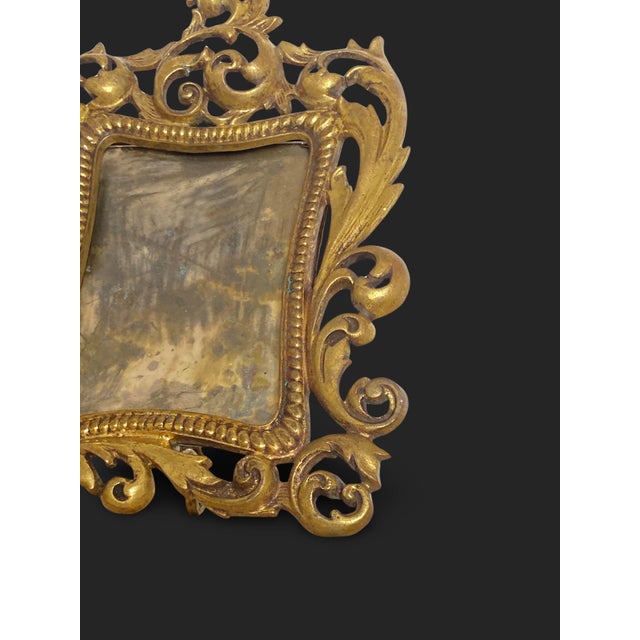 Rococo Gilt Bronze Photo Frame, France, 1800s For Sale - Image 4 of 18