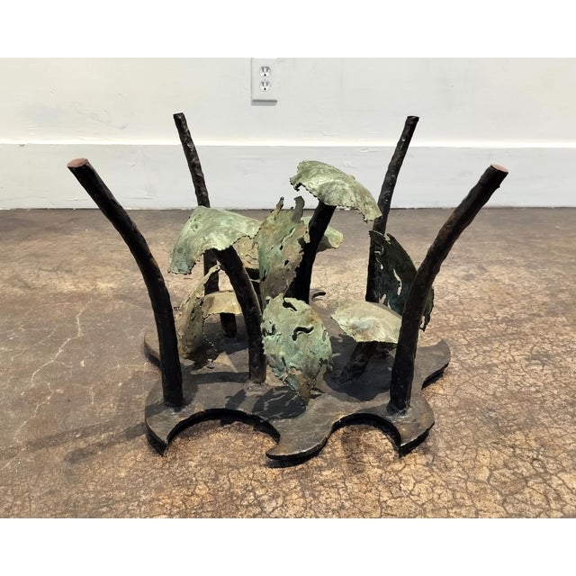 Silas Seandel Bronze Coffee Table With Aquatic Plant Design- Signed For Sale In Dallas - Image 6 of 9
