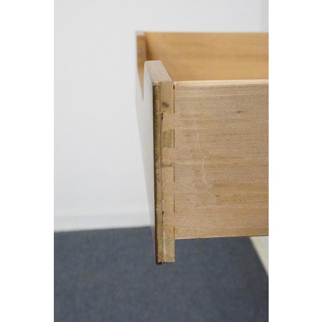 Wood Drexel Heritage Cameo Collection Burled Walnut Italian Neoclassical Tuscan Style 78" Triple Door Dresser 002-132 For Sale - Image 7 of 17