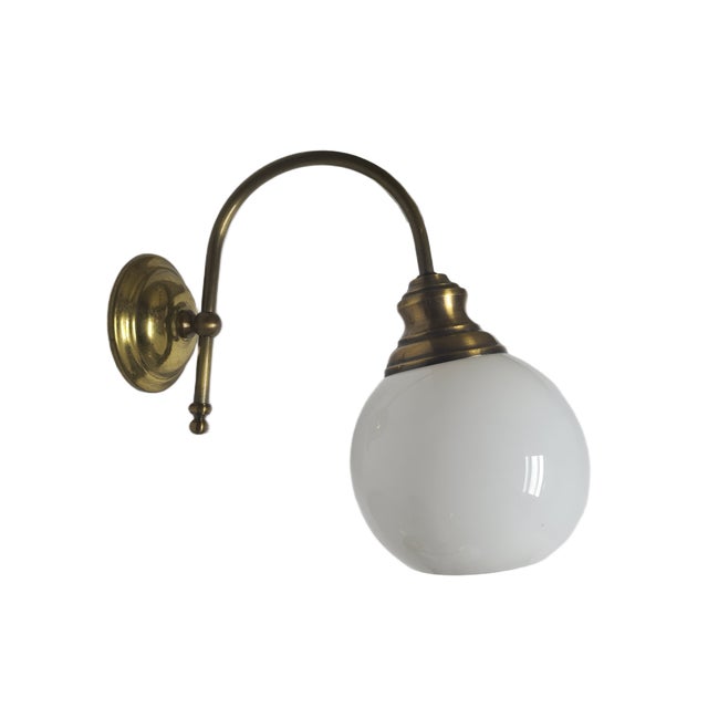 Goldenrod Art Deco Metal Wall Lamp, Poland, 1950s For Sale - Image 8 of 8