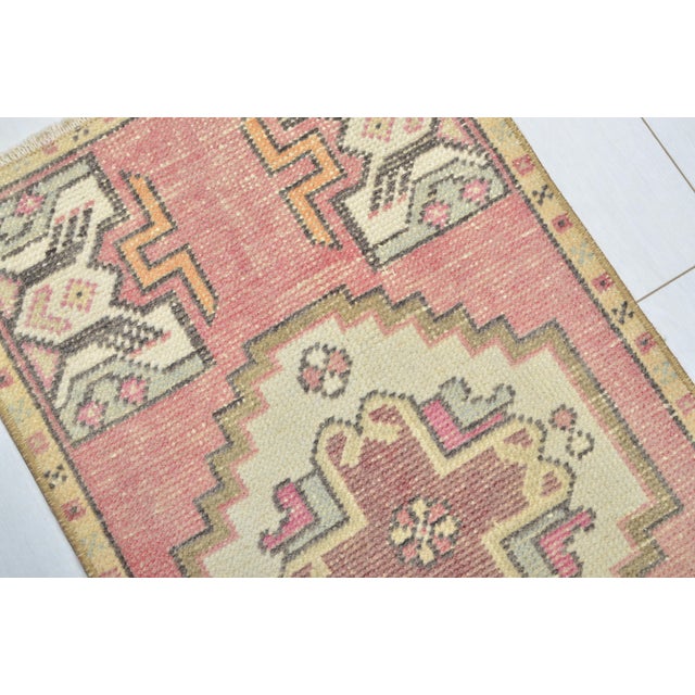 1960s 1960s Small Door Mat Rug For Sale - Image 5 of 5