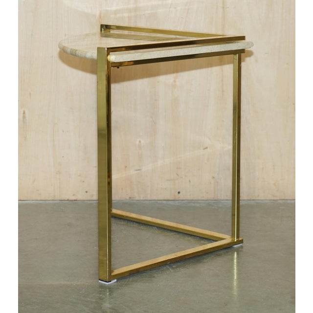 Vintage Nesting Tables in Marble and Brass, Set of 3 For Sale - Image 13 of 18