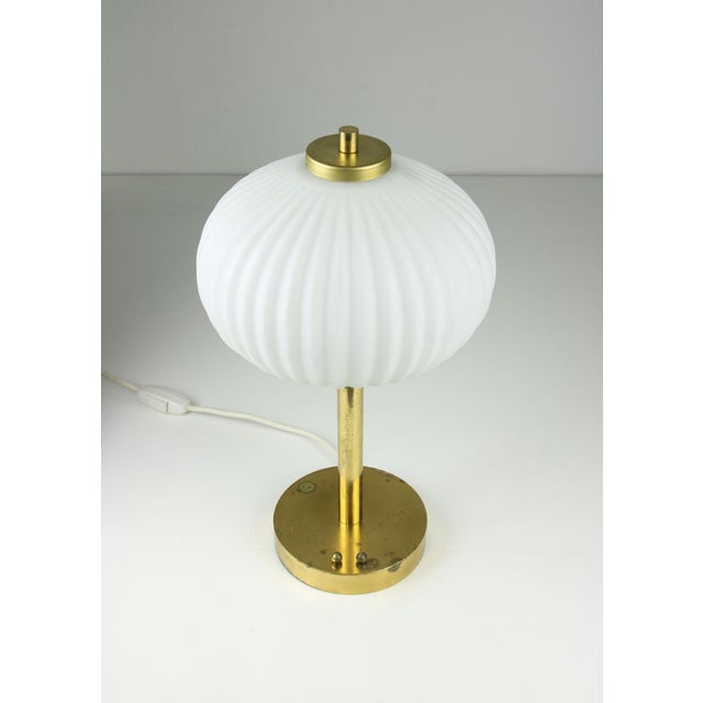 Mid-Century Brass & Glass Table Lamp For Sale - Image 15 of 15
