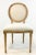 Elegant Ave Home Transitional French Style Octavia Side Chair, blonde wood frame with white fabric, flouted legs, showroom...