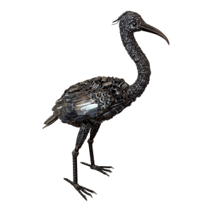 Vintage Industrial Recycled Metal Bird Sculpture Signed