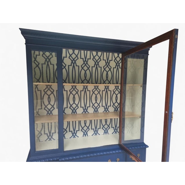 Exquisitely Restored Secretary Desk With Hutch, C. Early 20th Century For Sale - Image 10 of 13