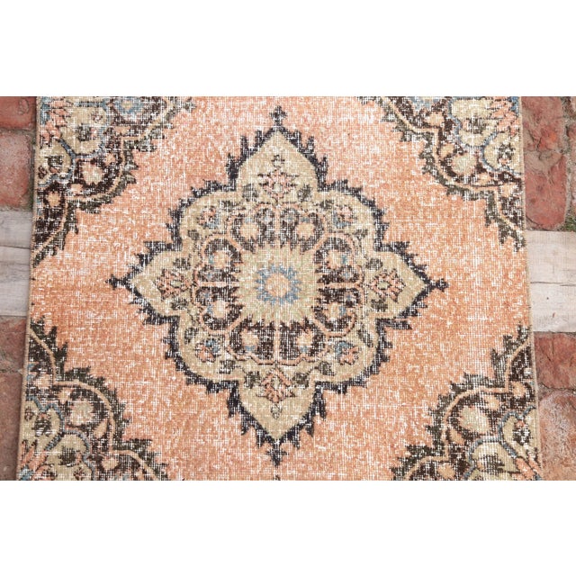 1960s Vintage Turkish Hand-Knotted Hallway Runner - 3′ × 11′2″ For Sale - Image 10 of 12