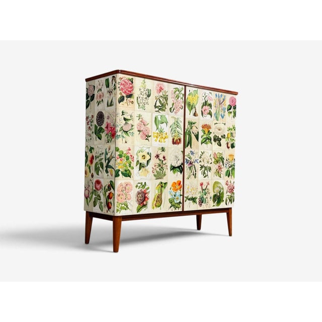 1950s Swedish Modern, La Belgique Horticole Cabinet, Mahogany, Sweden, 1950s For Sale - Image 5 of 13