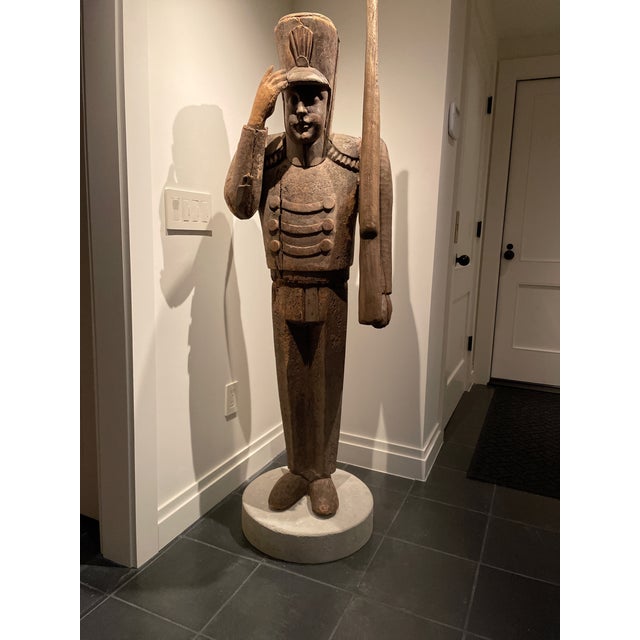 A life-size 65-inch (approx. 5.4 ft) vintage hand-carved hardwood workshop mold from Paete, Philippines—a world-renowned...