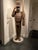 A life-size 65-inch (approx. 5.4 ft) vintage hand-carved hardwood workshop mold from Paete, Philippines—a world-renowned...