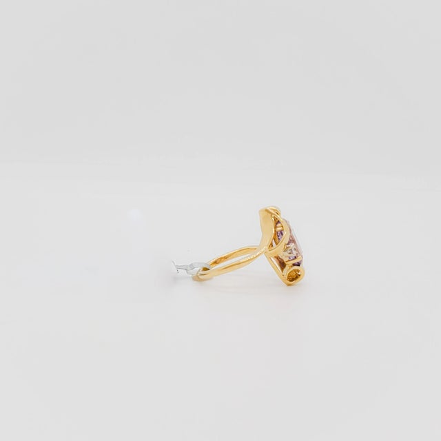 Purple Spinel and Diamond Cocktail Ring in 18k Yellow Gold, size 7.25 For Sale In Los Angeles - Image 6 of 7