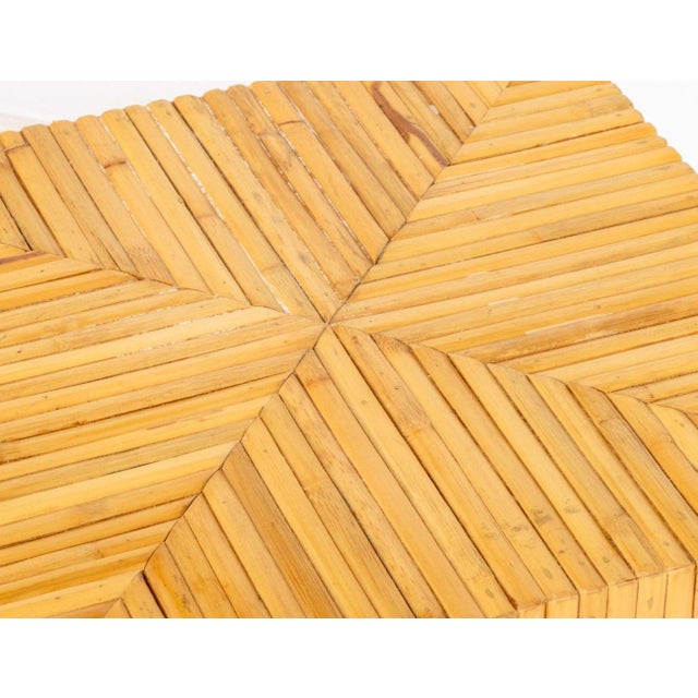 Gabriella Crespi Style Modern Bamboo Side Table For Sale In New York - Image 6 of 7