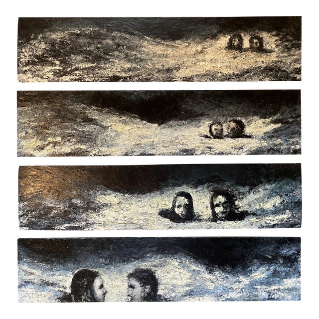 Four Joseph Sikora Original Painted Panels For Sale