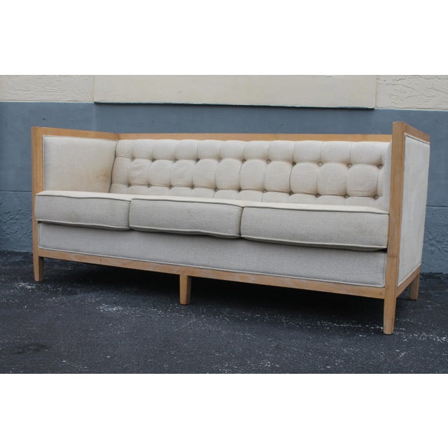 1980s "Manhatten" Tufted/ Elegant Standard Sofa For Sale - Image 4 of 10