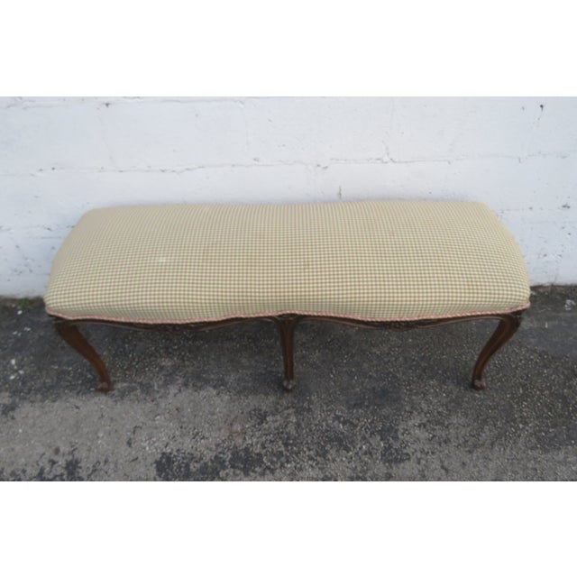 French Long Upholstered Bed End Bench Stool 6296 For Sale - Image 13 of 14