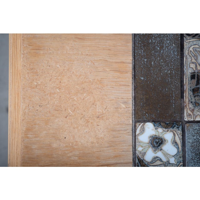 Oak Side Tables with Royal Copenhagen Tiles by Johannes Andersen, 1960s, Set of 2 For Sale - Image 11 of 13