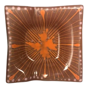 Mid Century Modern Higgins Art Glass Ashtray