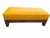 Vintage Philippe Hurel Paris Yellow Leather Upholstered Luxury Bench Read Light Cosmetic Wear on Top See Pics 48x21.5x17in For Sale In West Palm - Image 6 of 8