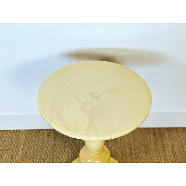 Vintage Onyx Pedestal Table, 1960 For Sale - Image 4 of 10