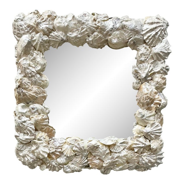Small Shell Frame Mirror For Sale