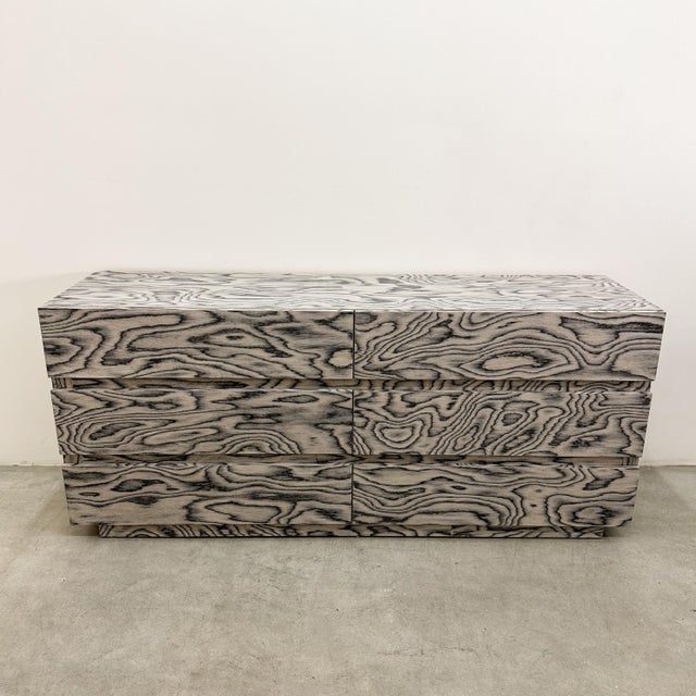 1980s Vintage 6-Drawer Dresser – Postmodern Memphis Style, Ettore Sottsass Style 1980s Retro For Sale - Image 5 of 11