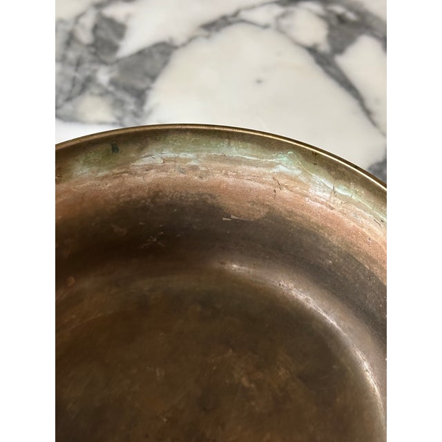 Mid-Century Modernist Brass Pedestal Bowl For Sale - Image 14 of 14