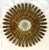 Mid Century Modern Syroco Starburst wall clock circa 1969. This stylish piece is made of cast plastic in an antique gold...