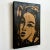Vintage Modern Wood Carved Portrait For Sale - Image 4 of 7