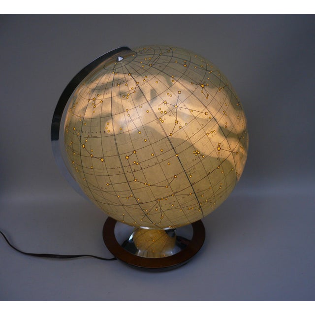 Vintage Illuminated Celestial And Terrestrial Globe from Columbus, 1950s, Set of 2 For Sale - Image 13 of 18