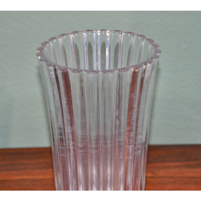 1970s German Transparent Glass Vase, 1970s For Sale - Image 5 of 6