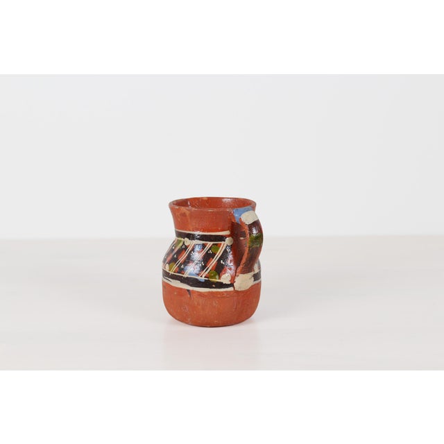 Mid-Century Mexican Redware Pitcher For Sale - Image 4 of 14
