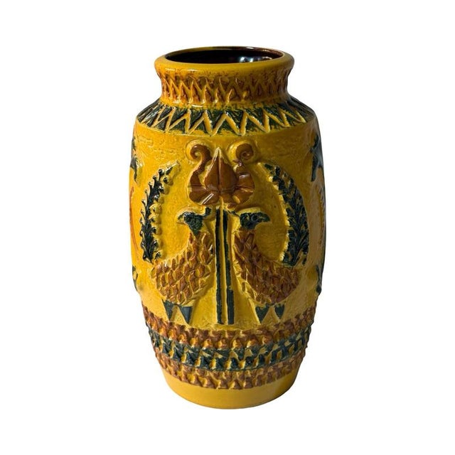 Pottery Model 960 Peacock Vase from Bay Keramik, West Germany For Sale - Image 6 of 6