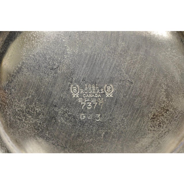 Antique 1881 Rogers 7377 Art Nouveau Silver Plated Tea Service Set - 3 PCS For Sale - Image 12 of 13
