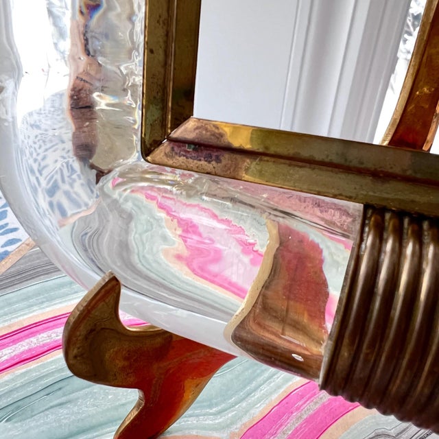 Vintage Murano glass picture frame // midcentury photo frame // murano glass // Italian glass // blown glass // art glass // collectible For Sale - Image 9 of 10