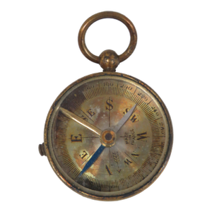 Metal Pocket Compass Made in France Early 20th Century Boussole 4490b