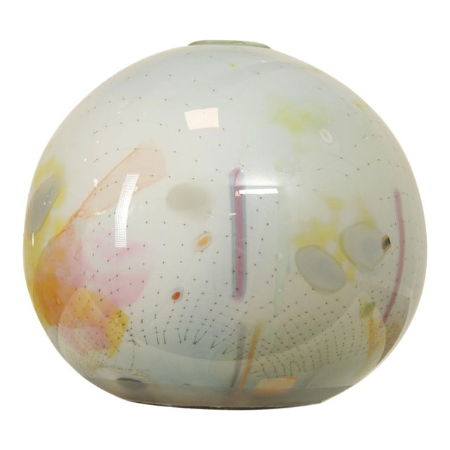 1984 Studio Art Glass Orb Sculpture or Vase by Robert Palusky For Sale