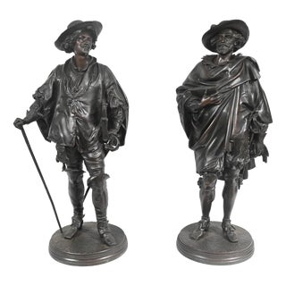 Bronze Statues Rubens and Van Dyck by Jean Jules Salmson, Set of 2 For Sale