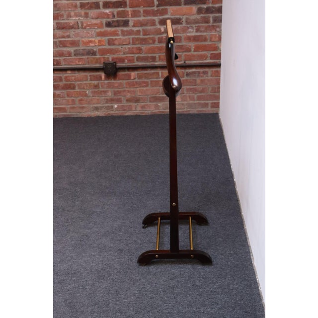 Fratelli Reguitti Vintage Fratelli Reguitti Dark Mahogany and Brass Valet in Style of Ico Parisi For Sale - Image 4 of 12