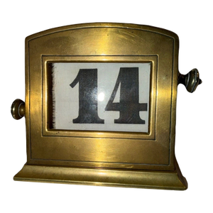 Antique Austrian Brass Perpetual Desk Calendar