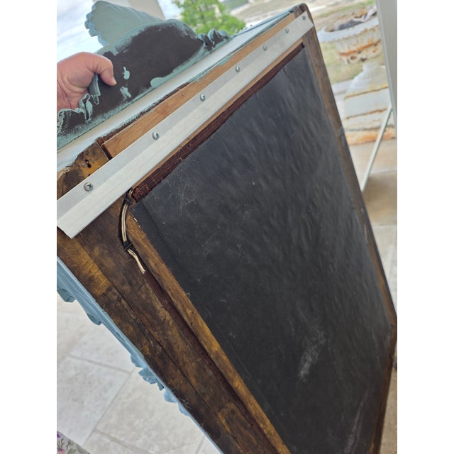 Painted Mirror Back Hanging Wall Vitrine Display Cabinet For Sale - Image 16 of 18